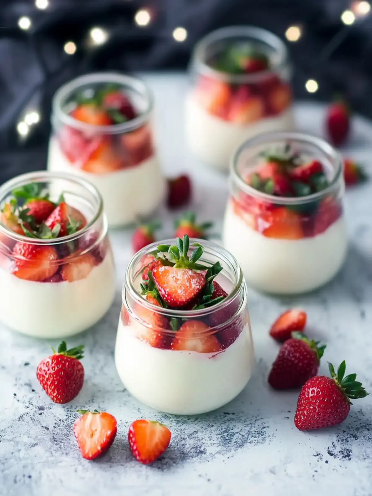 Decadent Vanilla Strawberry Pannacotta Jars for Effortless Indulgence 4 Vanilla Strawberry Pannacotta Jars