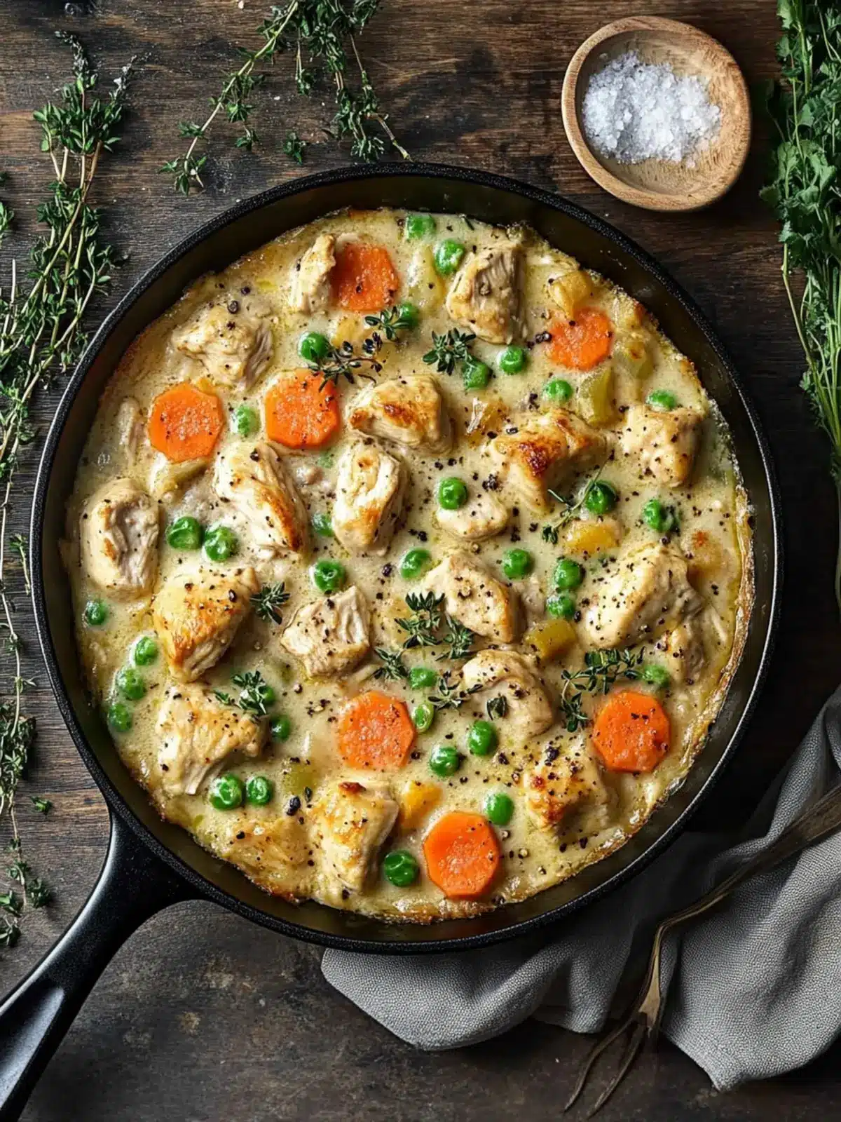Crustless Chicken Pot Pie Skillet That's Comfort in a Pan 3 Crustless Chicken Pot Pie Skillet
