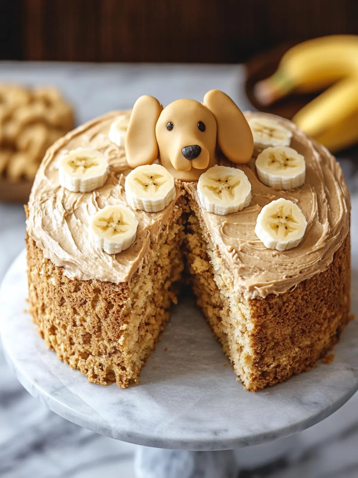 Peanut Butter Banana Dog Cake Recipe for Happy Tails 5 Peanut Butter Banana Dog Cake Recipe