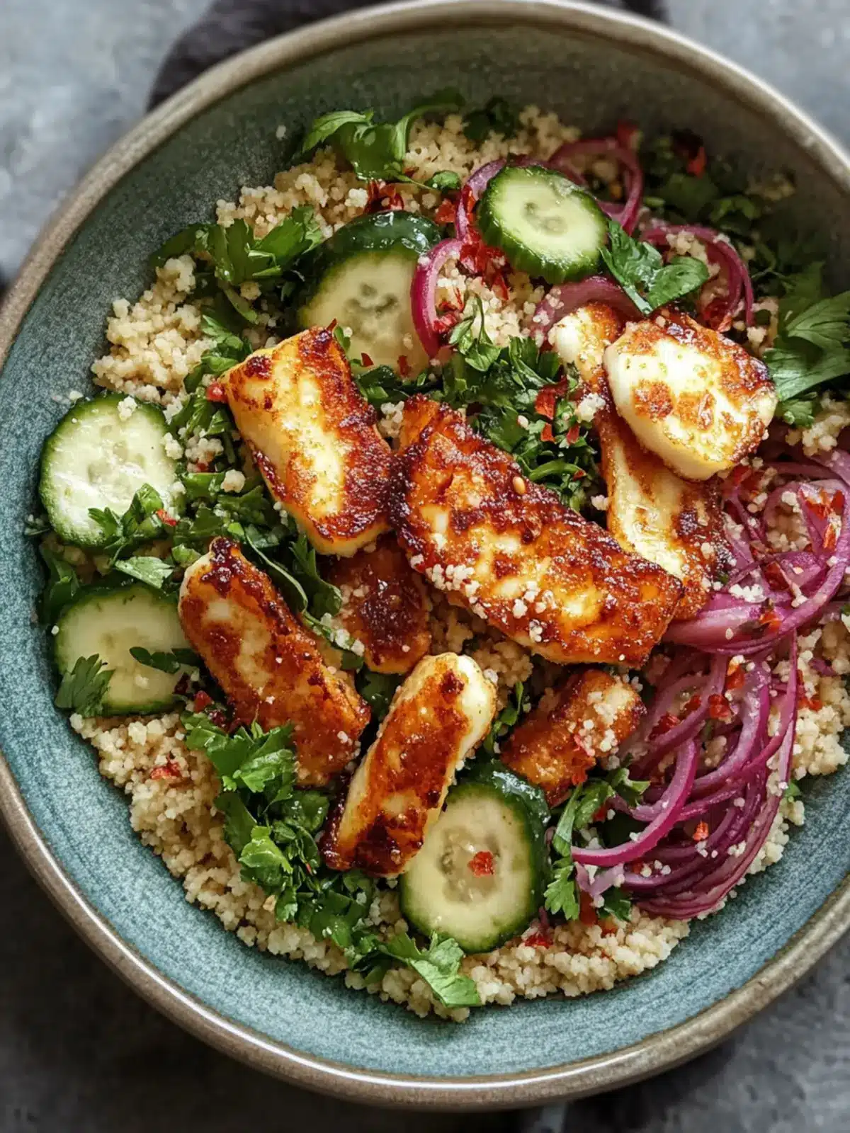 Spicy Hot Honey Halloumi & Couscous Salad You’ll Crave Daily 3 Spicy Hot Honey Halloumi & Couscous Salad