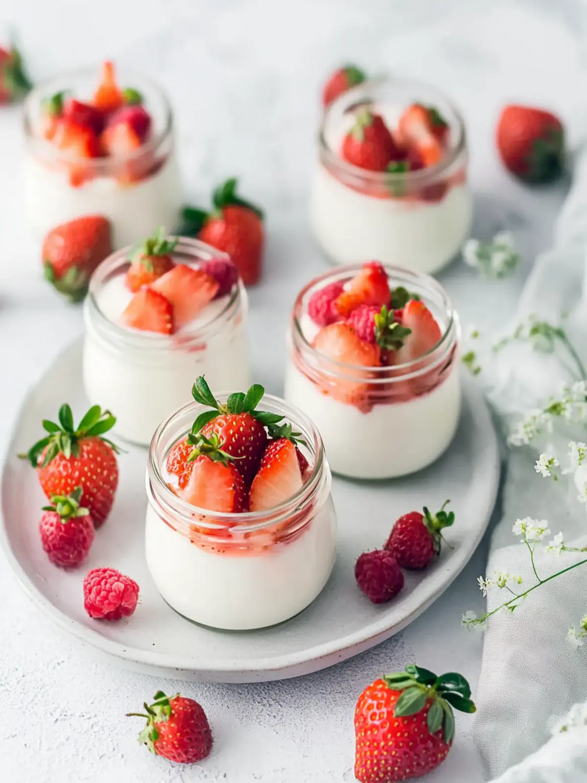 Decadent Vanilla Strawberry Pannacotta Jars for Effortless Indulgence 5 Vanilla Strawberry Pannacotta Jars