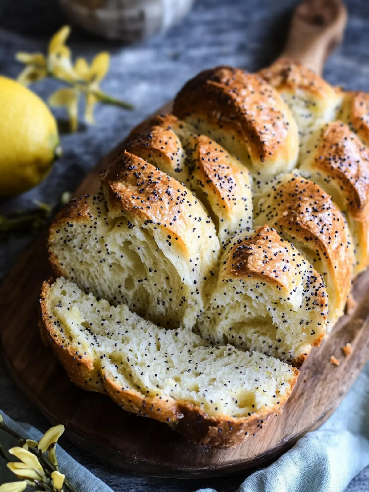 Lemon Poppy Seed Pull-Apart Bread for a Zesty Morning Treat 2 Lemon Poppy Seed Pull-Apart Bread
