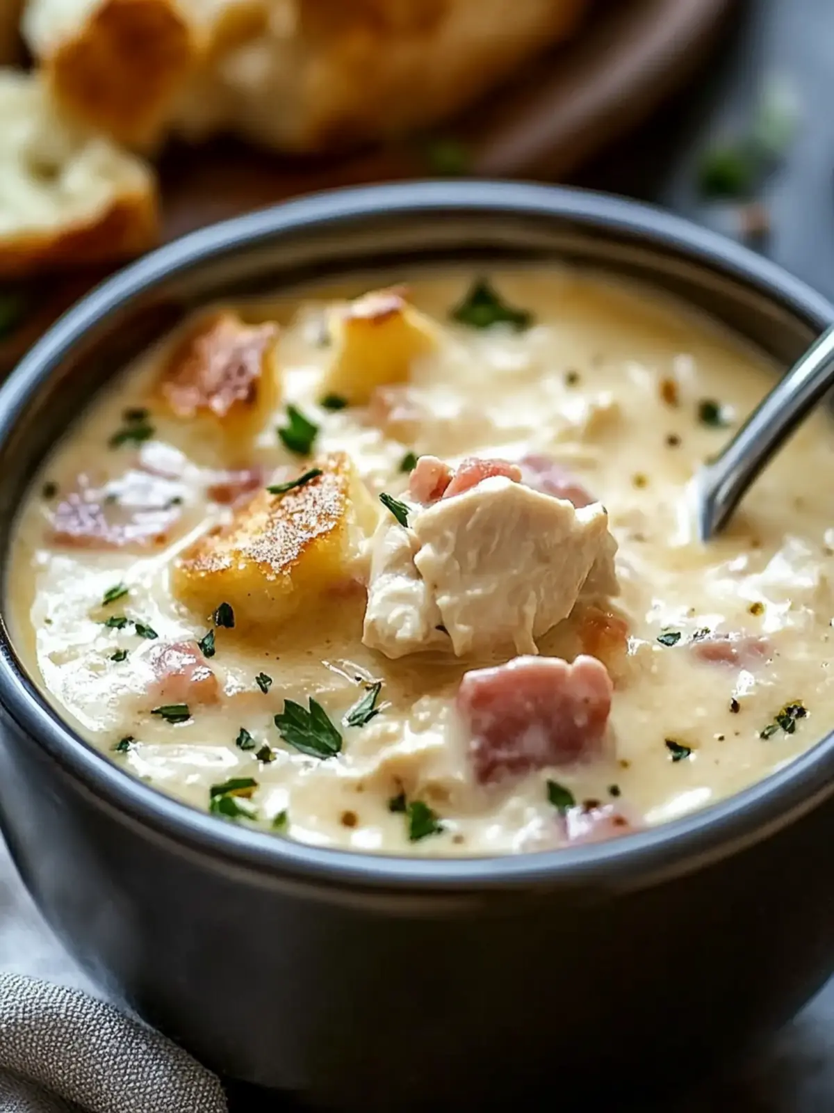 Creamy Chicken Cordon Bleu Soup Recipe to Warm Your Soul 4 Chicken Cordon Bleu Soup Recipe