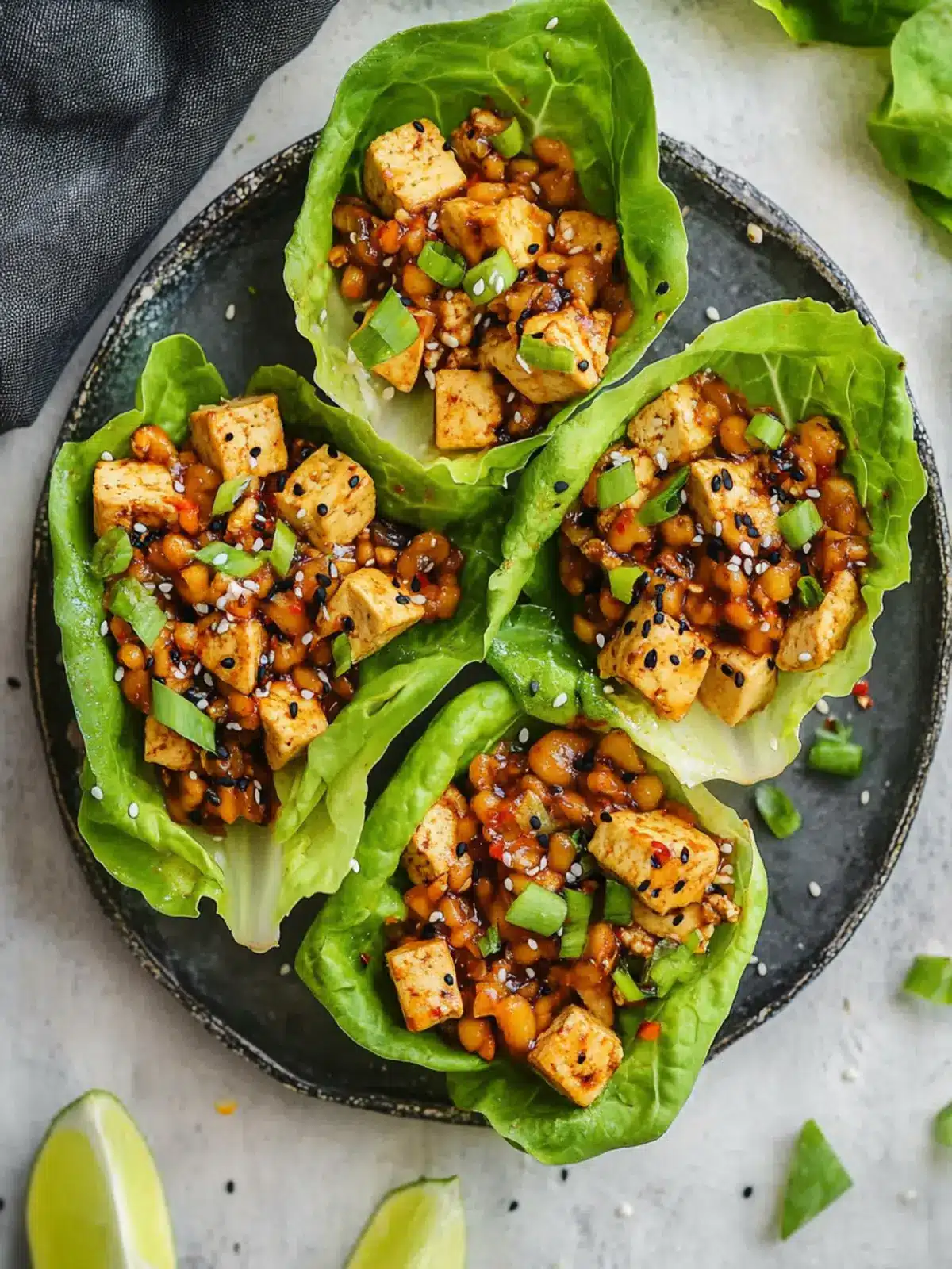 Savor Tofu Lettuce Wraps with Irresistible Umami Glaze 2 Tofu Lettuce Wraps