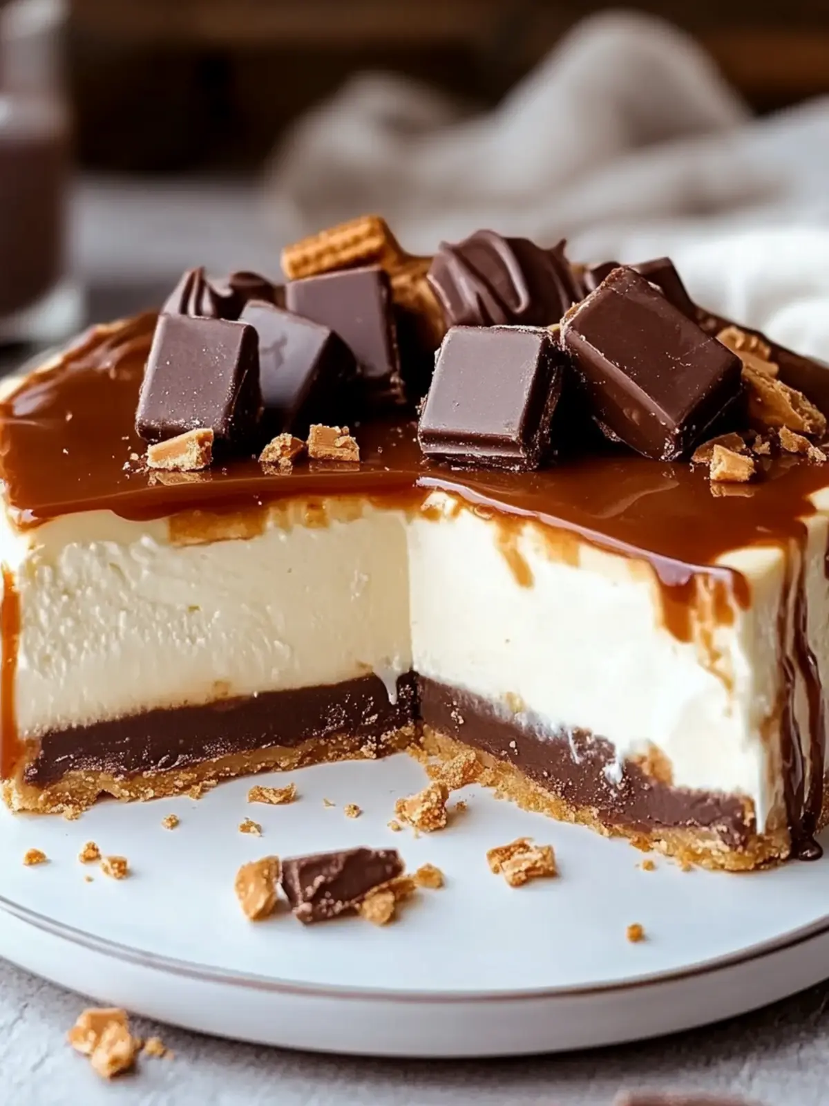 No Bake Twix Cheesecake Recipe: Your New Favorite Dessert! 3 No Bake Twix Cheesecake Recipe