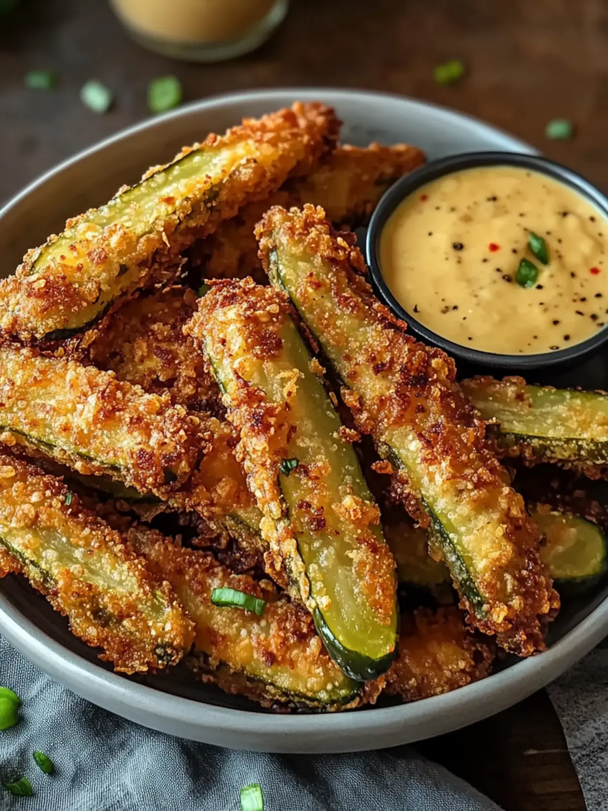 Crispy Fried Pickle Spears Recipe with Spicy Dip Magic 3 Crispy Fried Pickle Spears Recipe