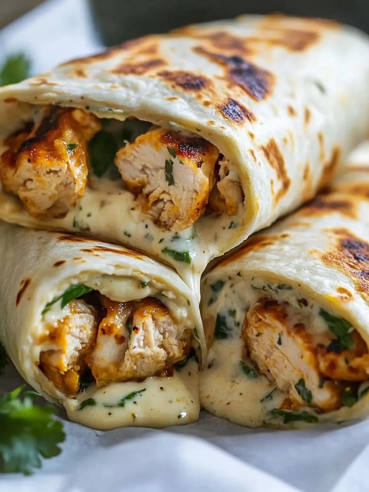 Cheesy Garlic Chicken Wraps: Low Carb Delight in 20 Minutes 5 Cheesy Garlic Chicken Wraps
