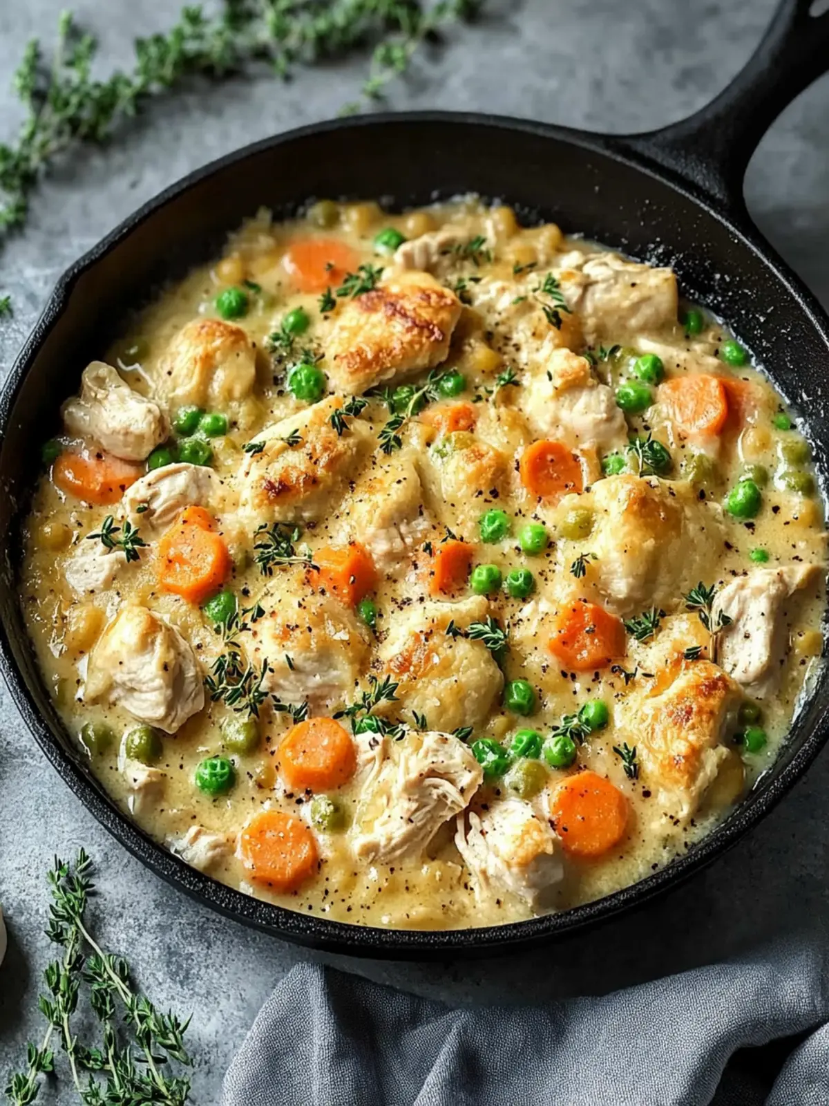 Crustless Chicken Pot Pie Skillet That's Comfort in a Pan 4 Crustless Chicken Pot Pie Skillet