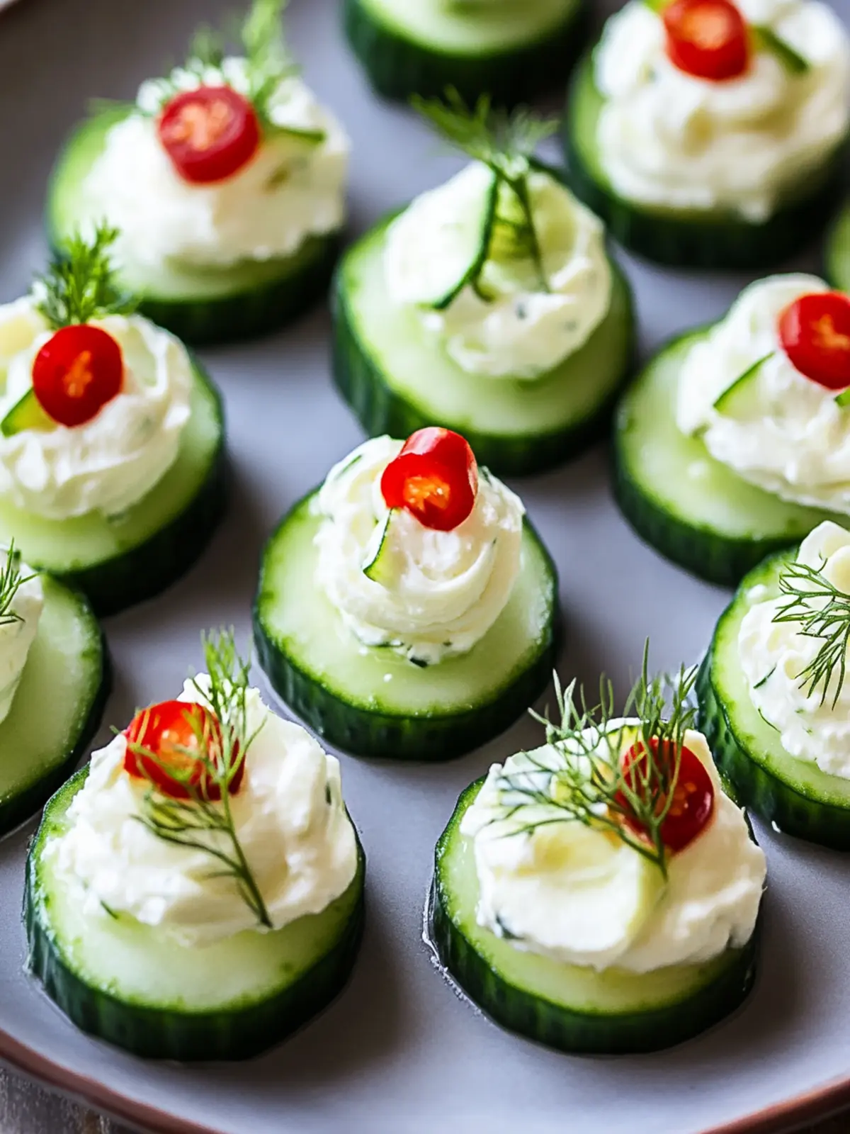 Crispy Cucumber Bites with Cream Cheese for Every Occasion 4 Cucumber Bites with Cream Cheese