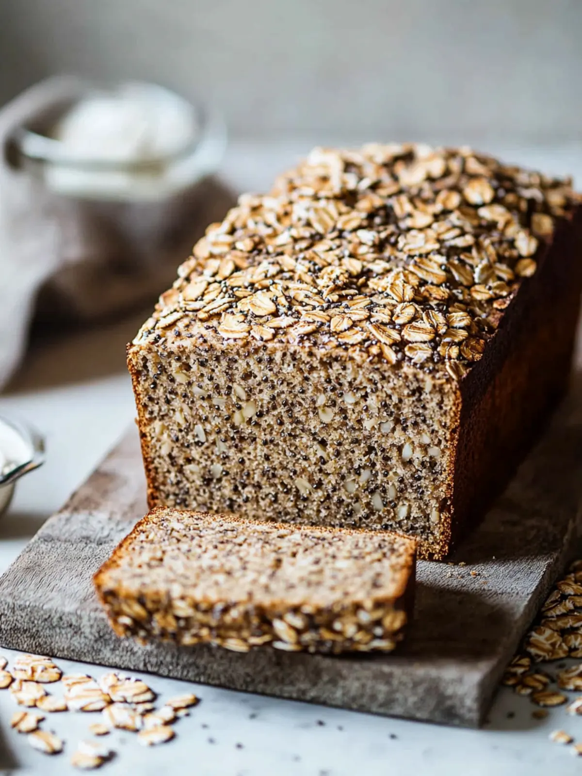 Flourless Oat and Chia Bread for Healthy Mornings at Home 2 Flourless Oat and Chia Bread