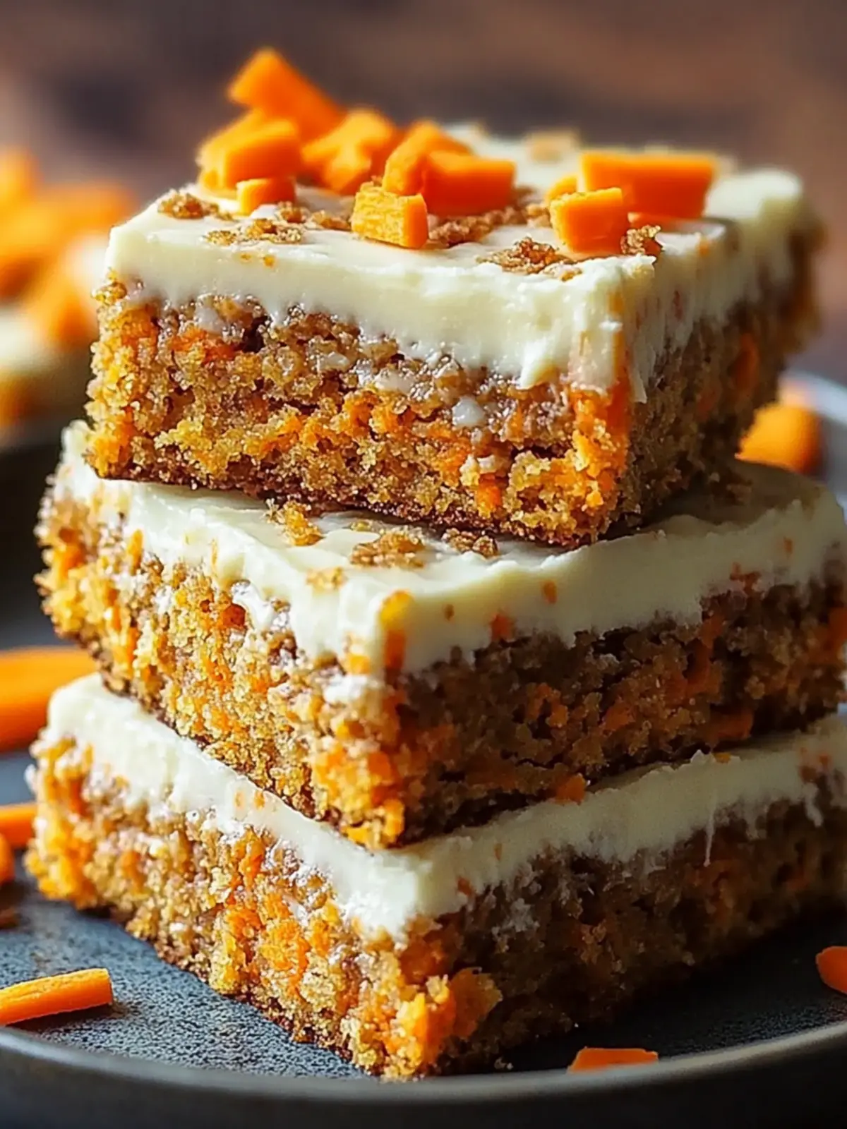 No Sugar Cottage Cheese Carrot Cake Bars