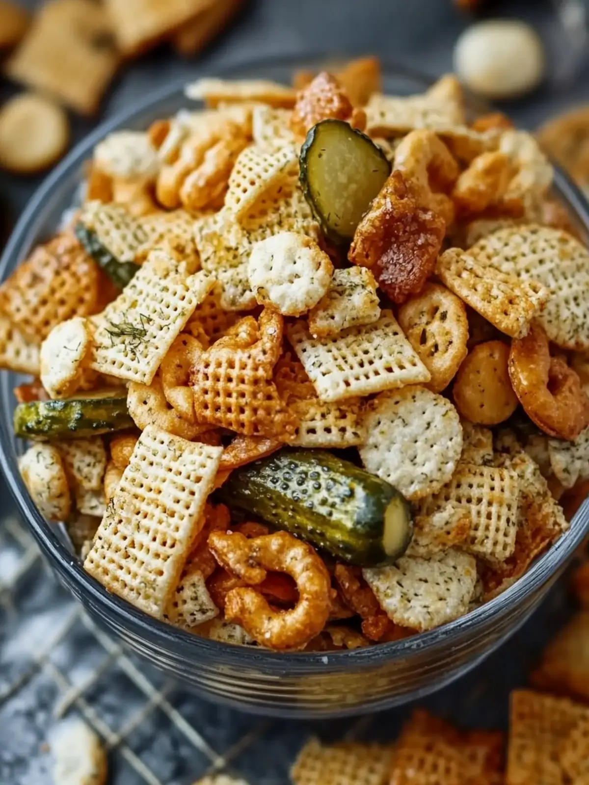 Crunchy and Tangy: Discover My Irresistible Dill Pickle Chex Mix 2 Crunchy and Tangy: My Favorite Dill Pickle Chex Mix