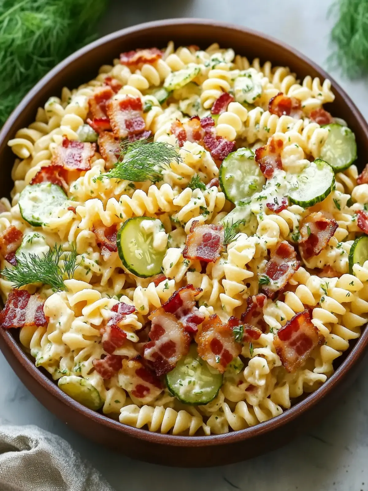 Dill Pickle Bacon Pasta Salad: A Tangy Twist for Gatherings 4 Dill Pickle Bacon Pasta Salad