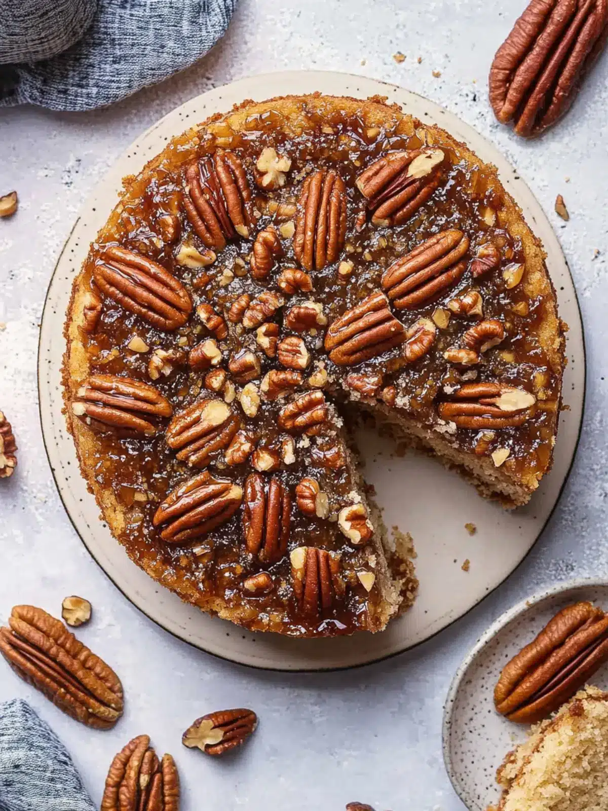 Indulge in Vegan Pecan Upside Down Cake - A Cozy Delight 4 Vegan Pecan Upside Down Cake