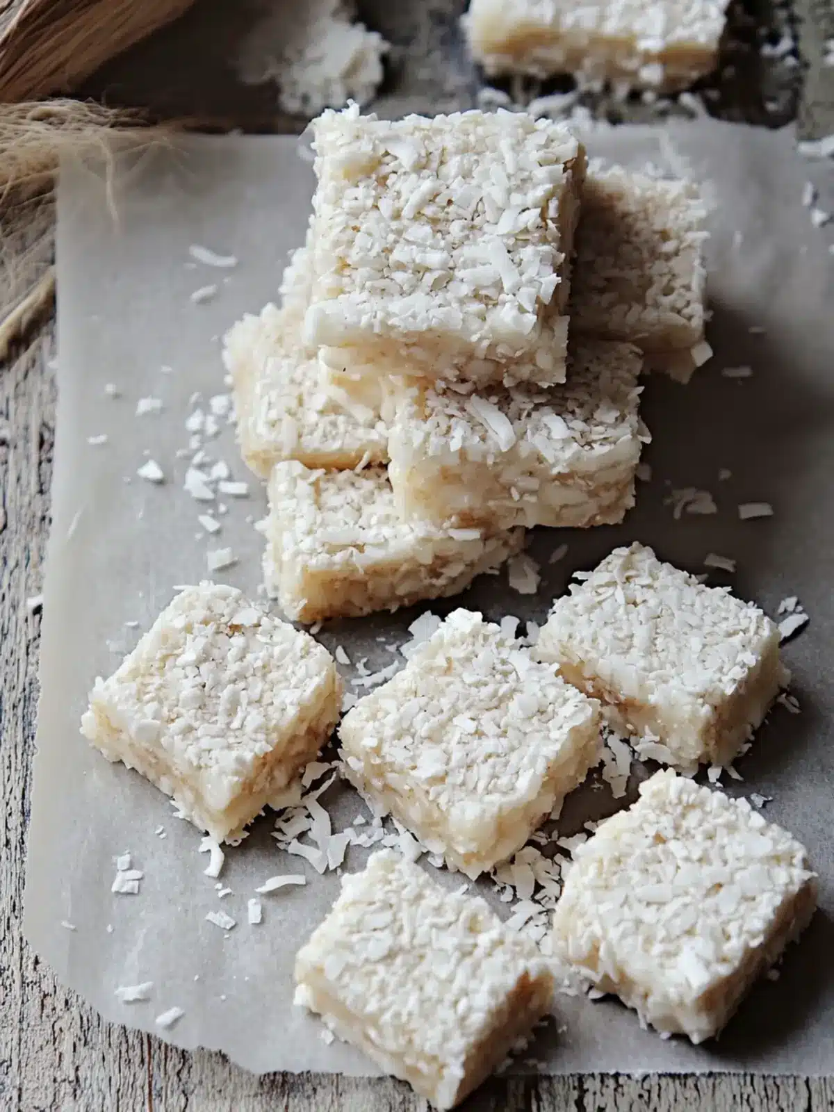 Delicious No-Bake Coconut Crispy Treats for Guilt-Free Snacking 2 No-Bake Coconut Crispy Treats