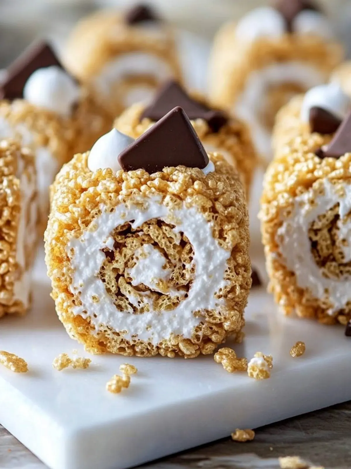 S’mores Rice Krispies Treats Pinwheels Recipe to Satisfy Cravings 2 S’mores Rice Krispies Treats Pinwheels Recipe