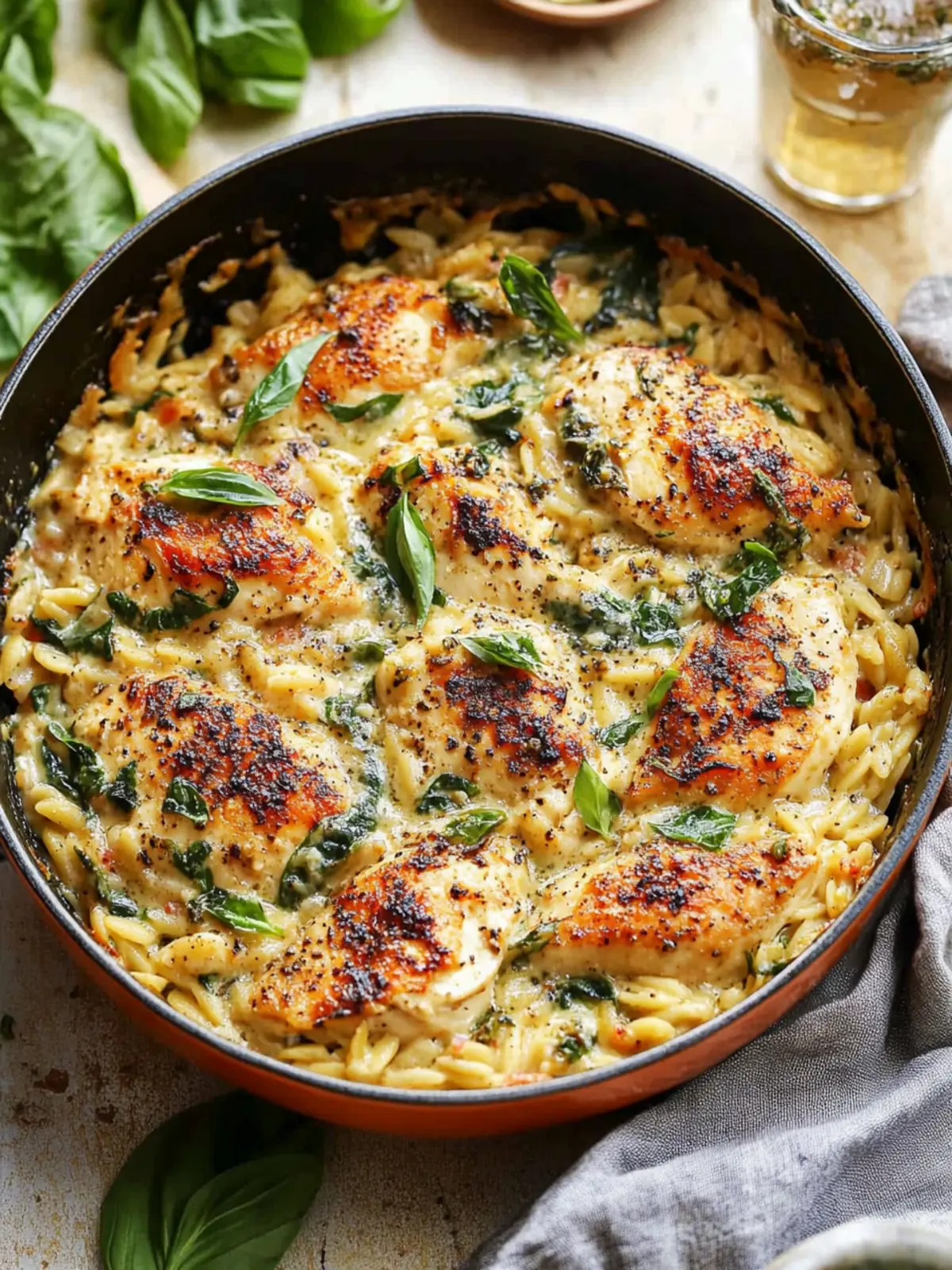 Creamy Ricotta Chicken and Orzo Skillet for Cozy Nights 5 Creamy Ricotta Chicken and Orzo Skillet