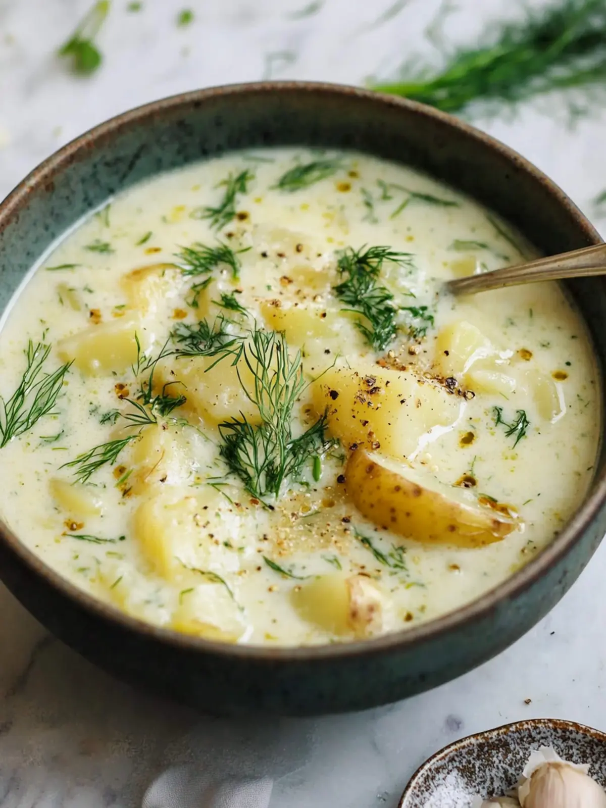 Chunky Potato Dill Soup: A Cozy Vegan Comfort Bowl 4 Chunky Potato Dill Soup