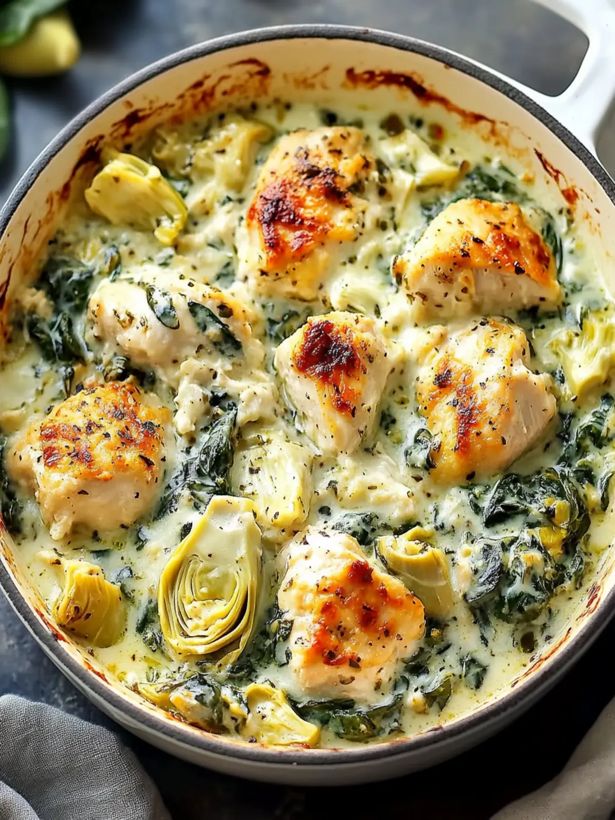 High-Protein Spinach and Artichoke Chicken Casserole Delight 4 High-Protein Spinach and Artichoke Chicken Casserole