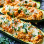 Delicious High Protein Buffalo Chicken Stuffed Zucchini Boats 10 High Protein Buffalo Chicken Stuffed Zucchini Boats