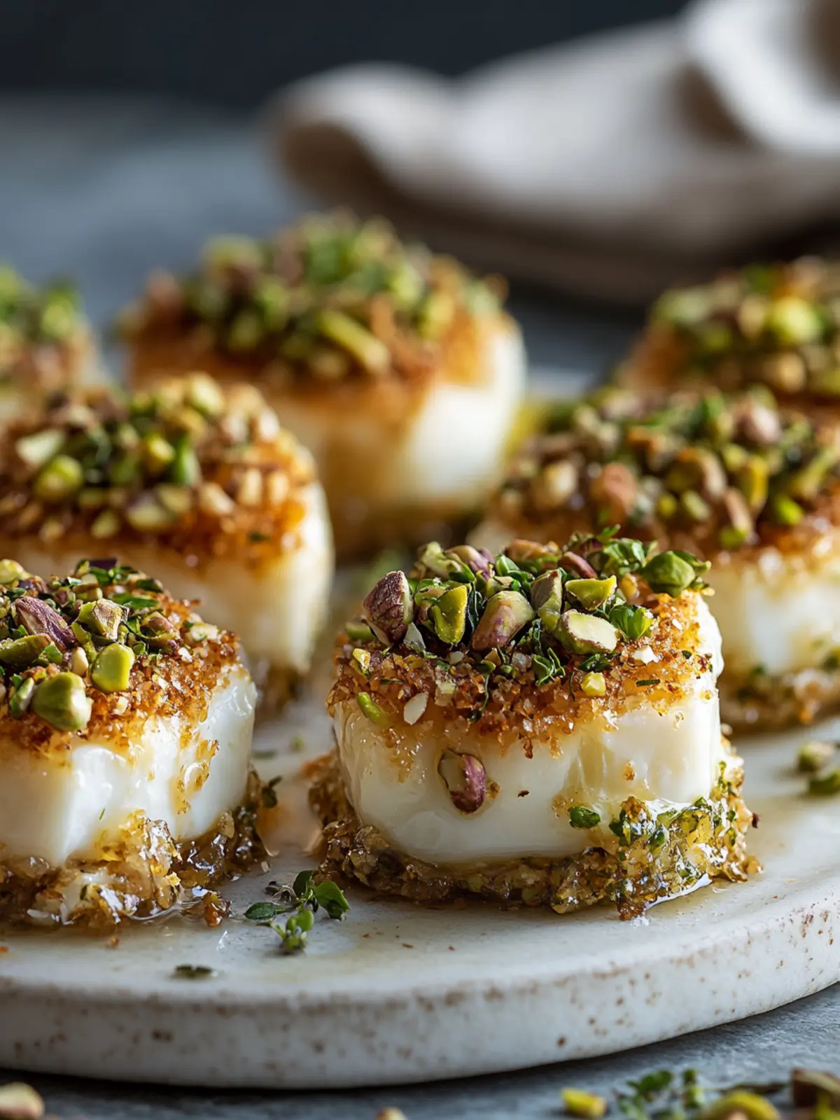 Savory Pistachio-Crusted Brie Bites for Effortless Entertaining 4 Savory Pistachio-Crusted Brie Bites: