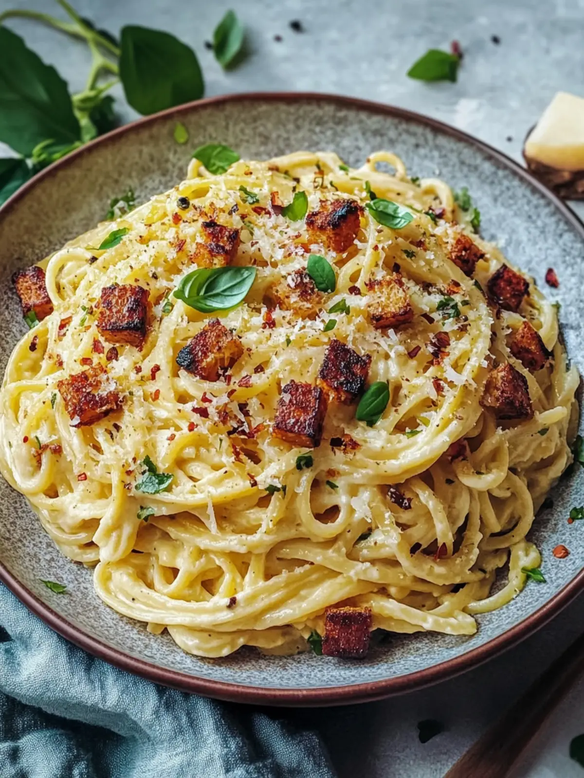 Creamy Vegan Carbonara Recipe that Tastes Like the Real Deal 4 Creamy Vegan Carbonara Recipe