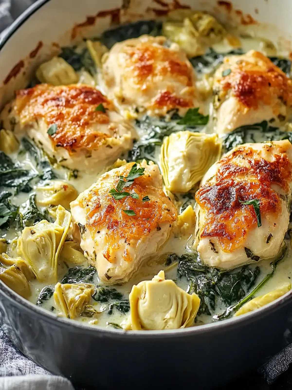 High-Protein Spinach and Artichoke Chicken Casserole Delight 3 High-Protein Spinach and Artichoke Chicken Casserole