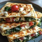 Spinach, Feta, and Mozzarella Quesadillas You’ll Love 9 Quesadillas with Spinach, Feta, Mozzarella, and Red Onion