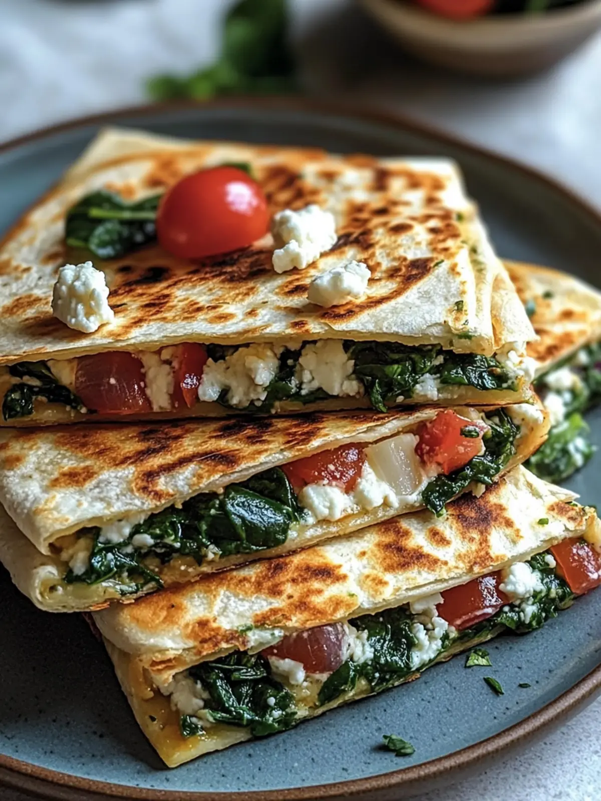 Spinach, Feta, and Mozzarella Quesadillas You’ll Love 5 Quesadillas with Spinach, Feta, Mozzarella, and Red Onion