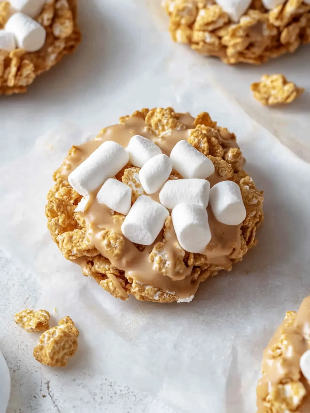 No Bake Peanut Butter Cornflake Cookies with Marshmallows Bliss 4 No bake peanut butter Cornflake cookies with marshmallows