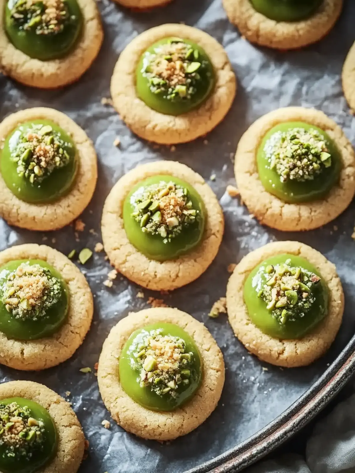 Pistachio Thumbprint Cookies Recipe with Fruity Jam Delight 3 Pistachio Thumbprint Cookies Recipe