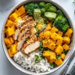 Savory Chicken Buddha Bowl with Spicy Mango Sauce Recipe 8 Chicken Buddha Bowl with Spicy Mango Sauce Recipe