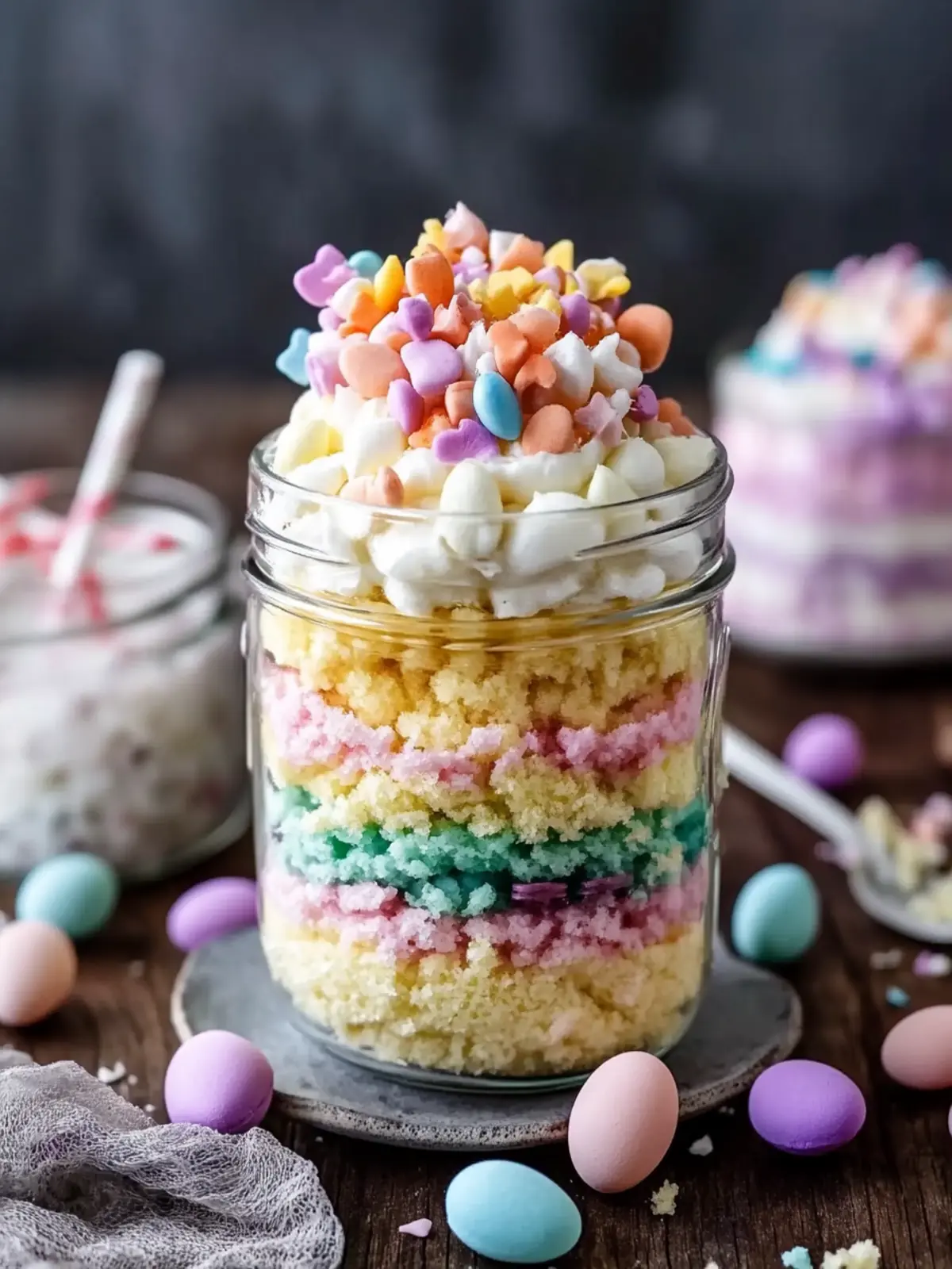Easter Cake in a Jar Recipe: Colorful Layers of Joy 2 Easter Cake in a Jar Recipe
