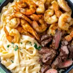 Cajun Shrimp and Steak Alfredo Pasta for Ultimate Flavor Bliss 9 Cajun shrimp and steak alfredo pasta