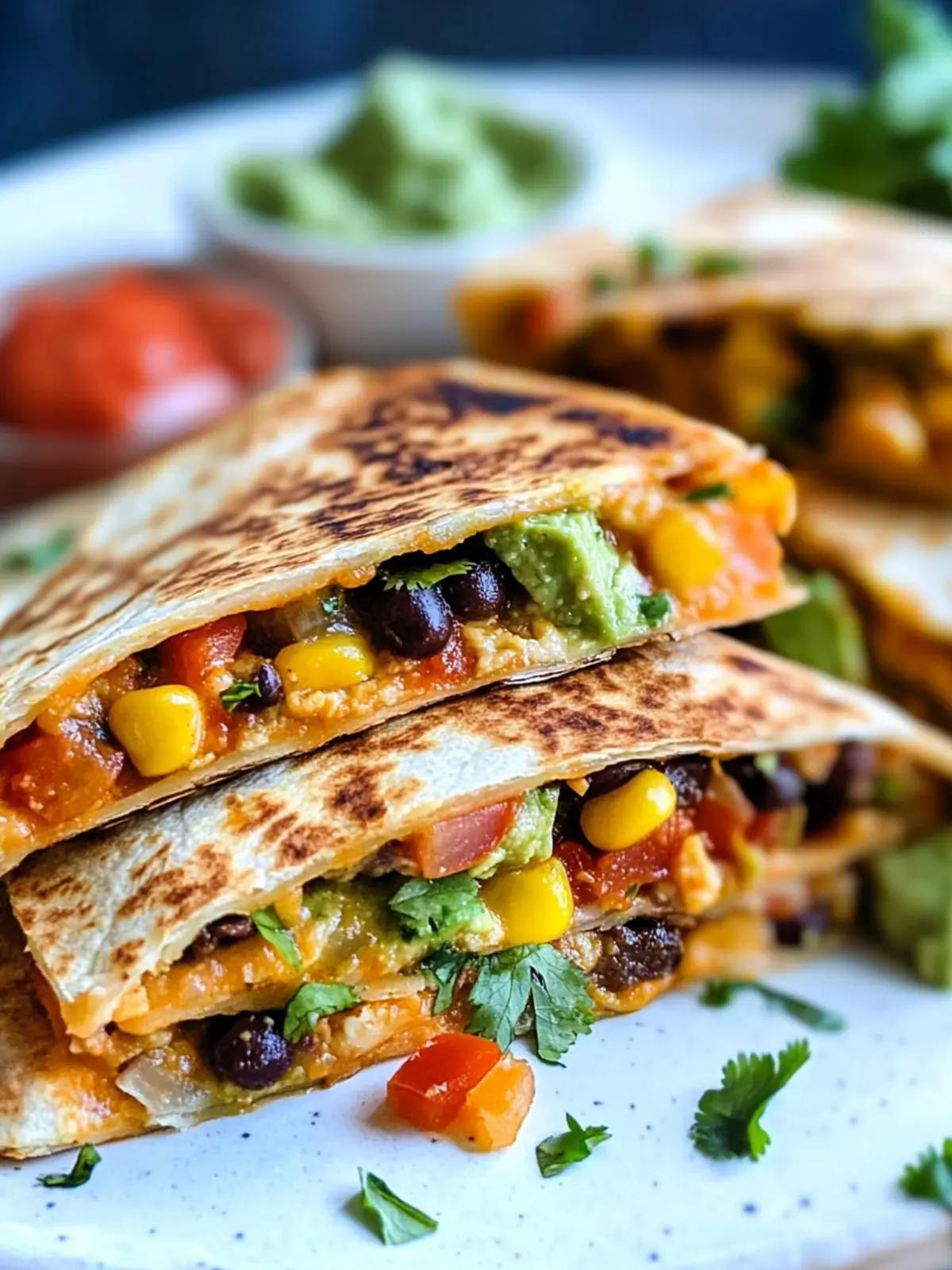 Vegetarian Quesadillas Packed with Sweet Potatoes and Flavor 4 Vegetarian Quesadillas