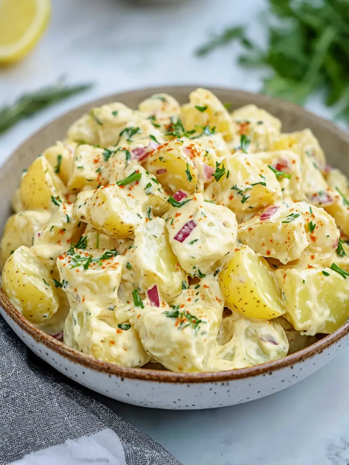 Creamy Potato Salad Recipe: Roasted Garlic Vegan Delight 2 Creamy Potato Salad Recipe