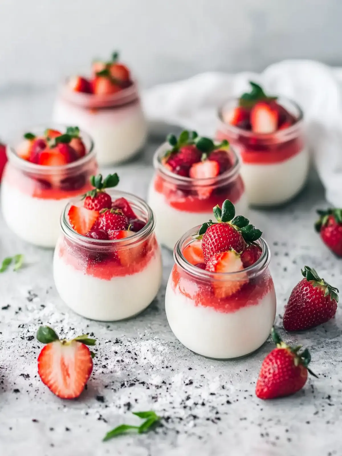 Decadent Vanilla Strawberry Pannacotta Jars for Effortless Indulgence 3 Vanilla Strawberry Pannacotta Jars