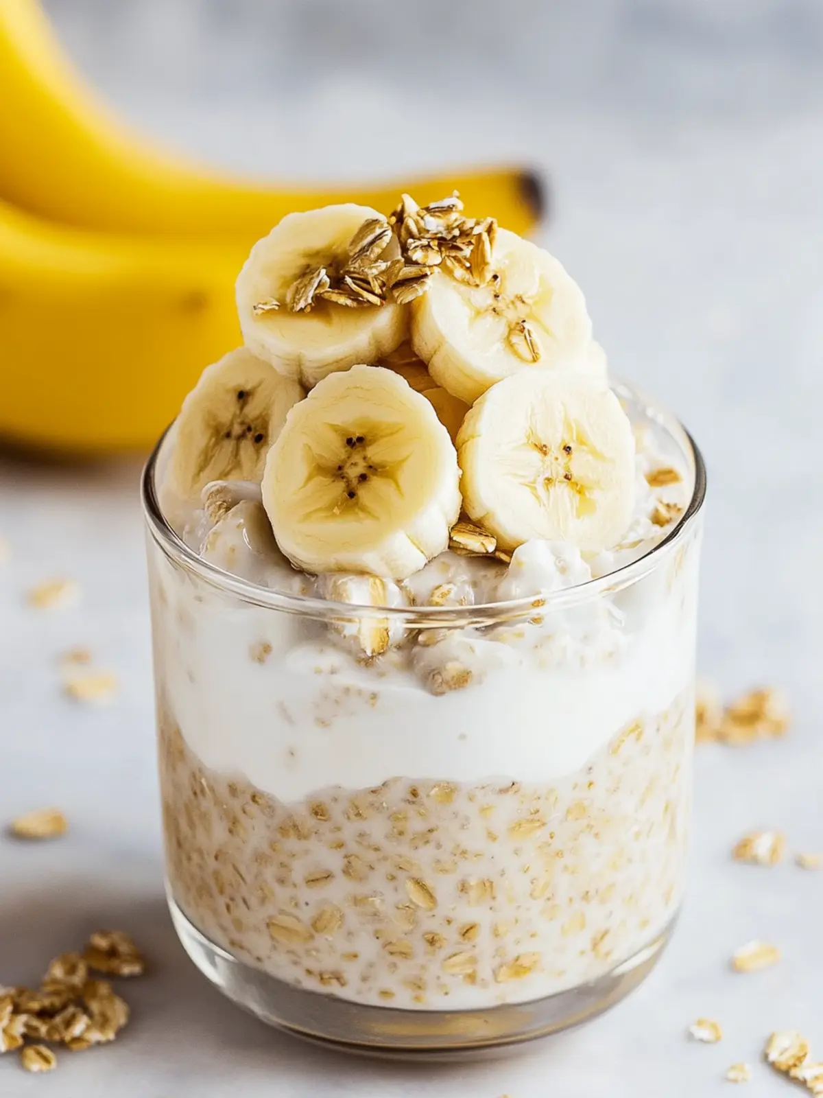 Banana & Yogurt Overnight Oats for a Guilt-Free Breakfast Delight 3 Overnight Oats with Banana & Yogurt