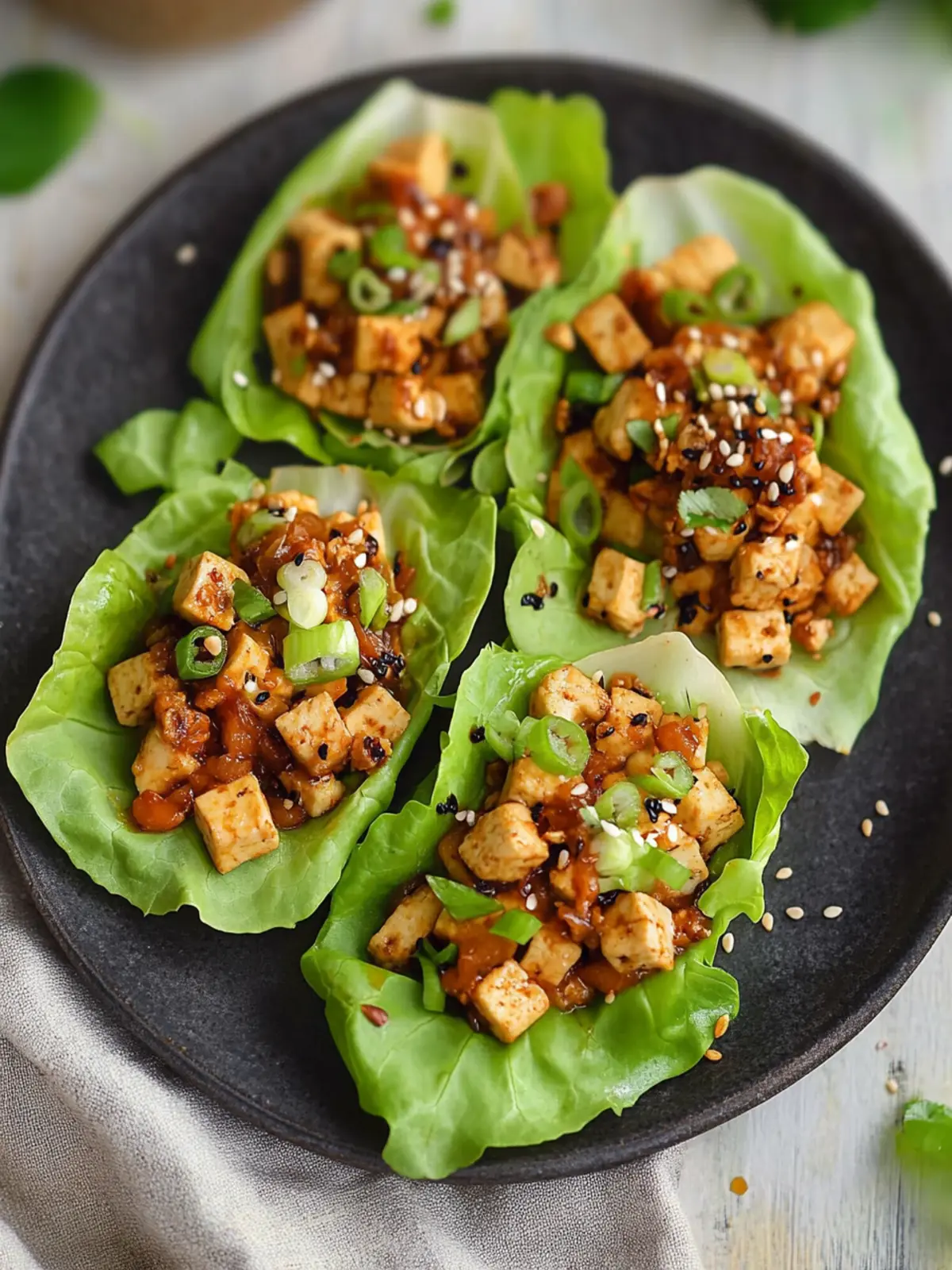Savor Tofu Lettuce Wraps with Irresistible Umami Glaze 5 Tofu Lettuce Wraps