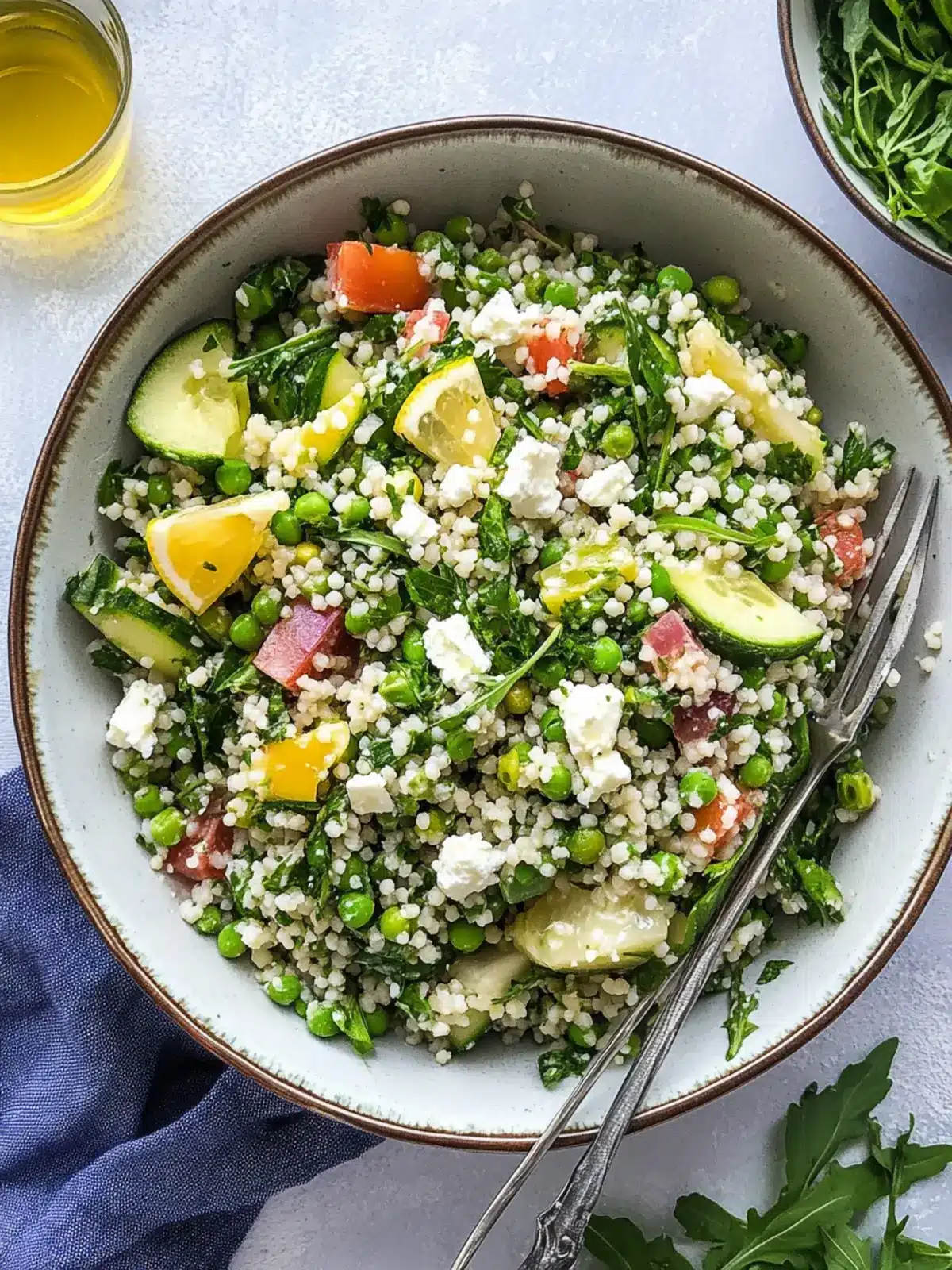 Spring Couscous Salad with Feta Vinaigrette for Fresh Flavor 2 Spring Couscous Salad with Feta Vinaigrette