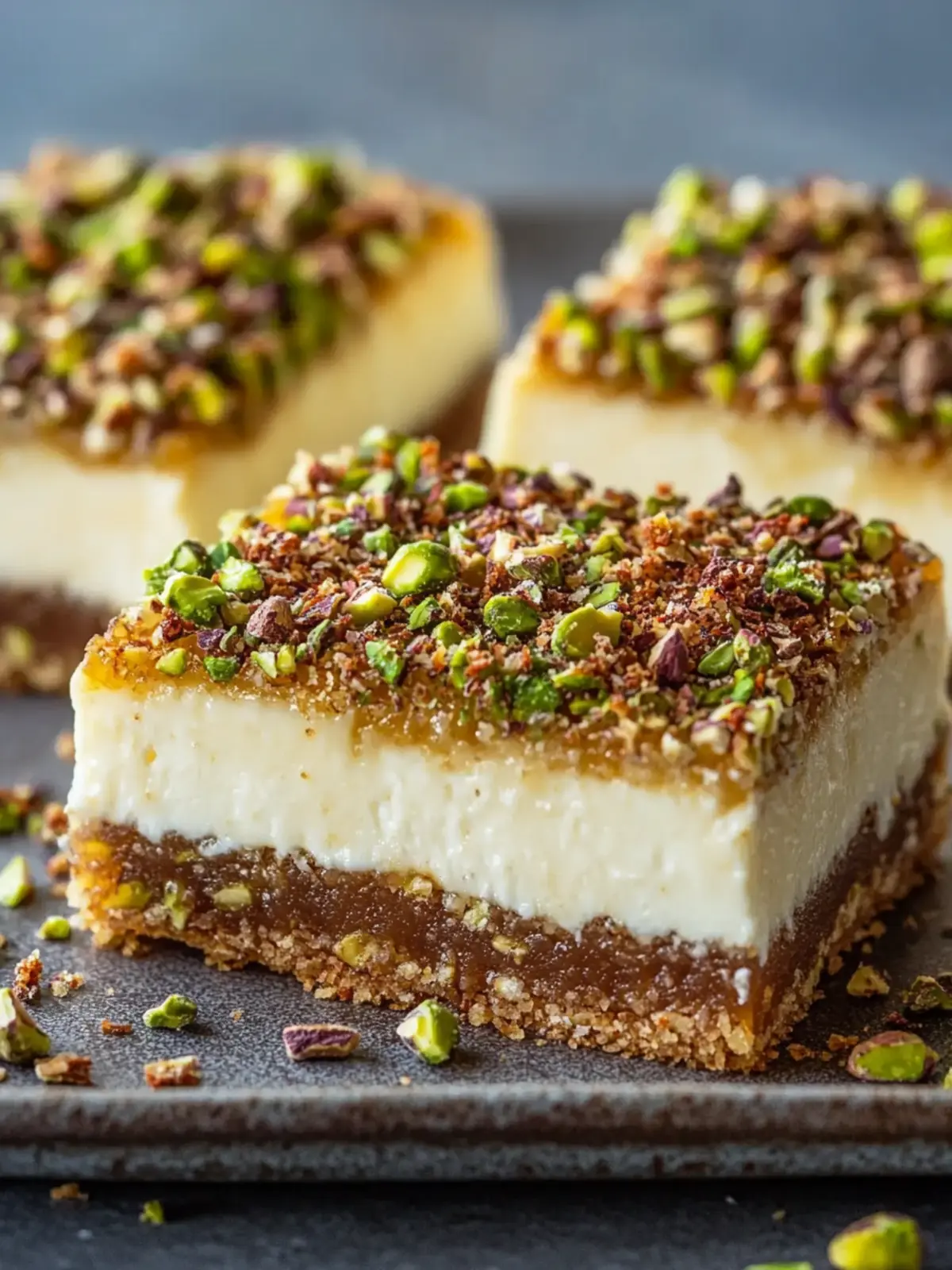 Delightful Greek Honey Pistachio Cheesecake Bars to Savor 5 Greek Honey Pistachio Cheesecake Bars
