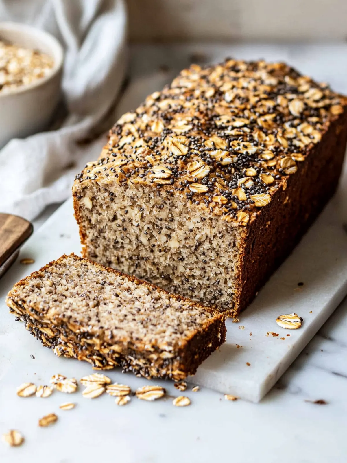 Flourless Oat and Chia Bread for Healthy Mornings at Home 4 Flourless Oat and Chia Bread