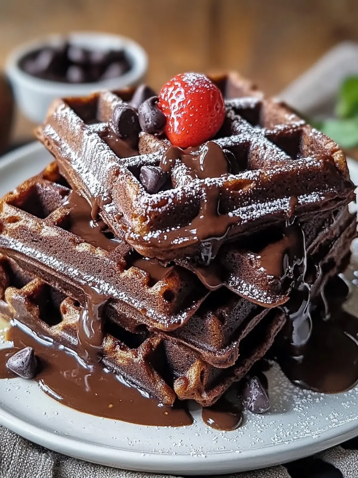 Indulge in Fudgy Brownie Waffles: A Sweet Breakfast Dream 2 Fudgy Brownie Waffles