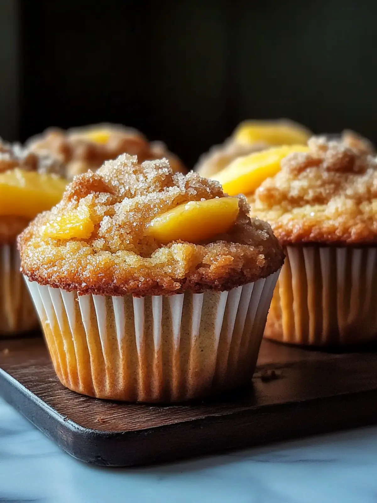 Irresistible Peach Muffins with Crunchy Streusel Delight 3 Peach Muffins