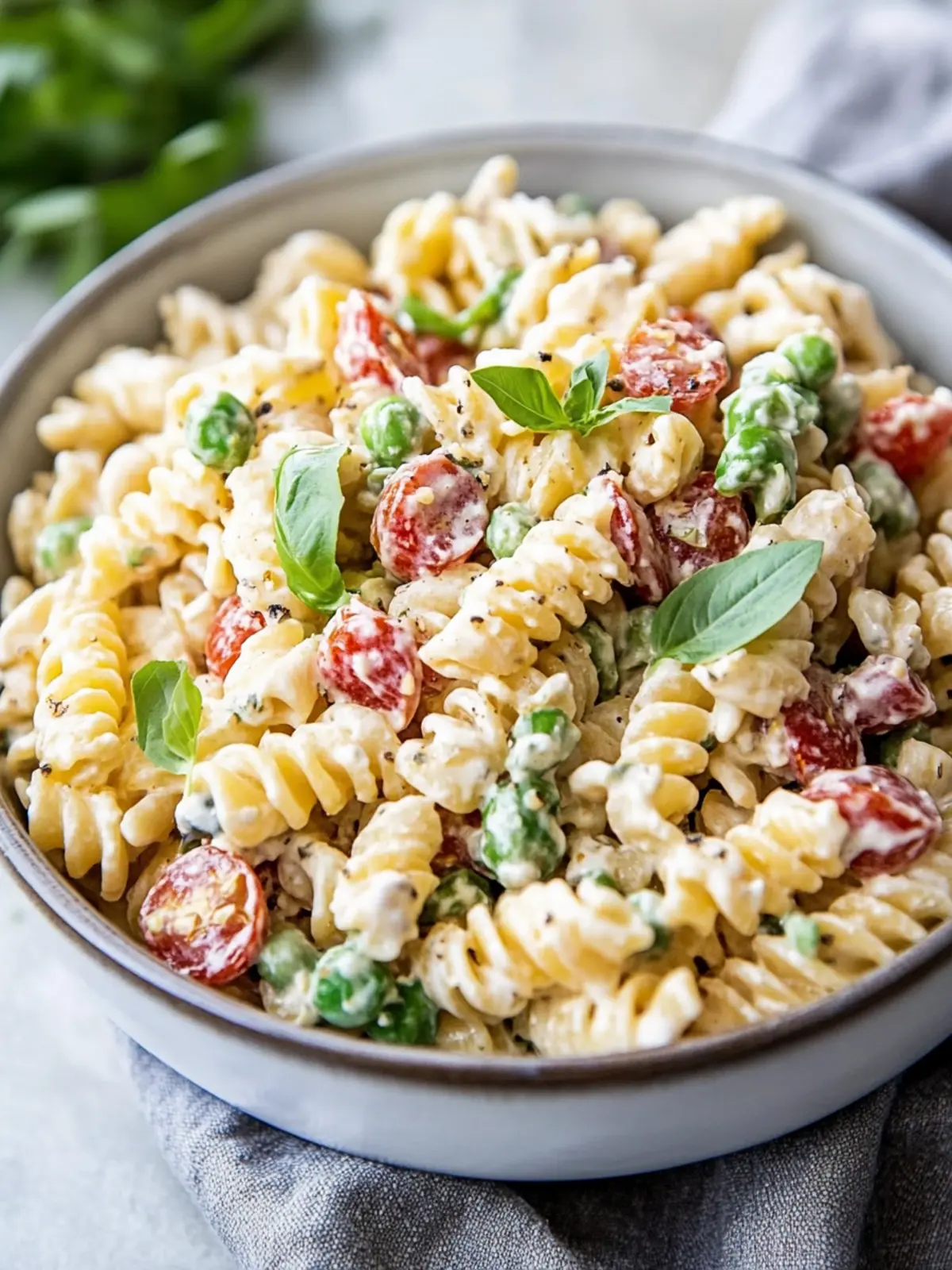 Delicious Creamy Pasta Salad with Bacon and Peas Fun Twist 3 Creamy Pasta Salad