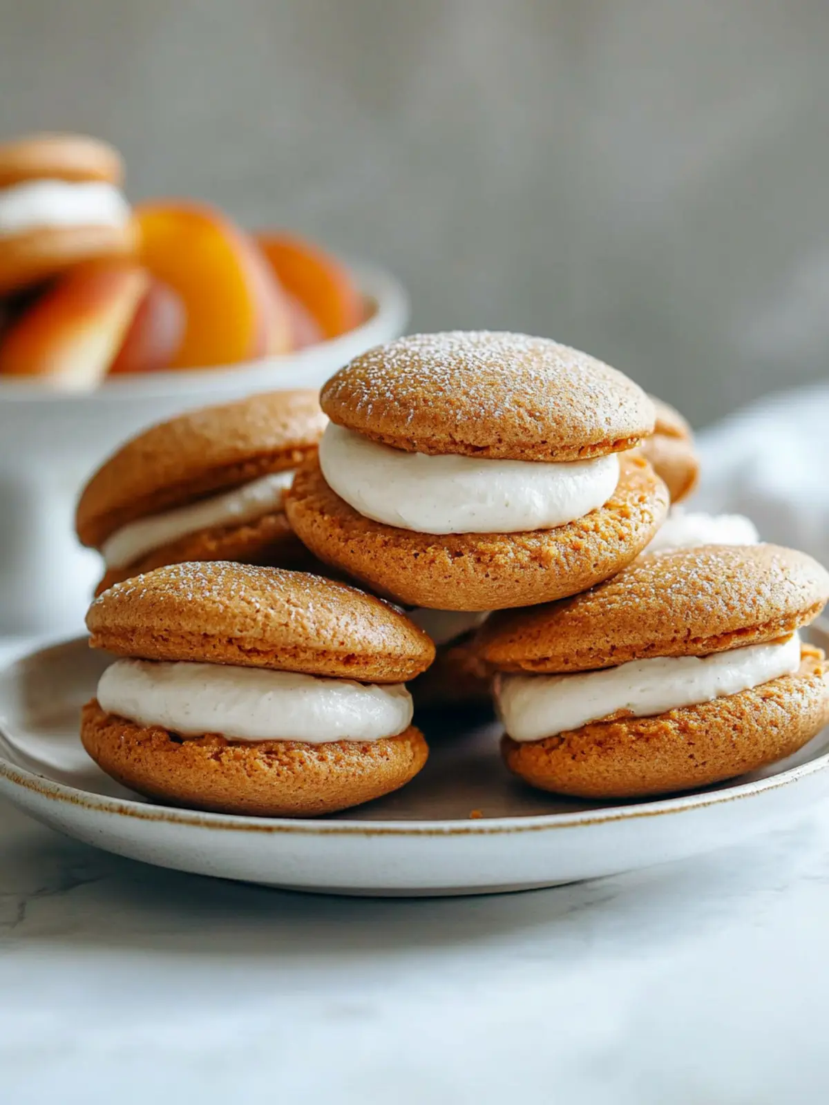 Peaches and Cream Whoopie Pies