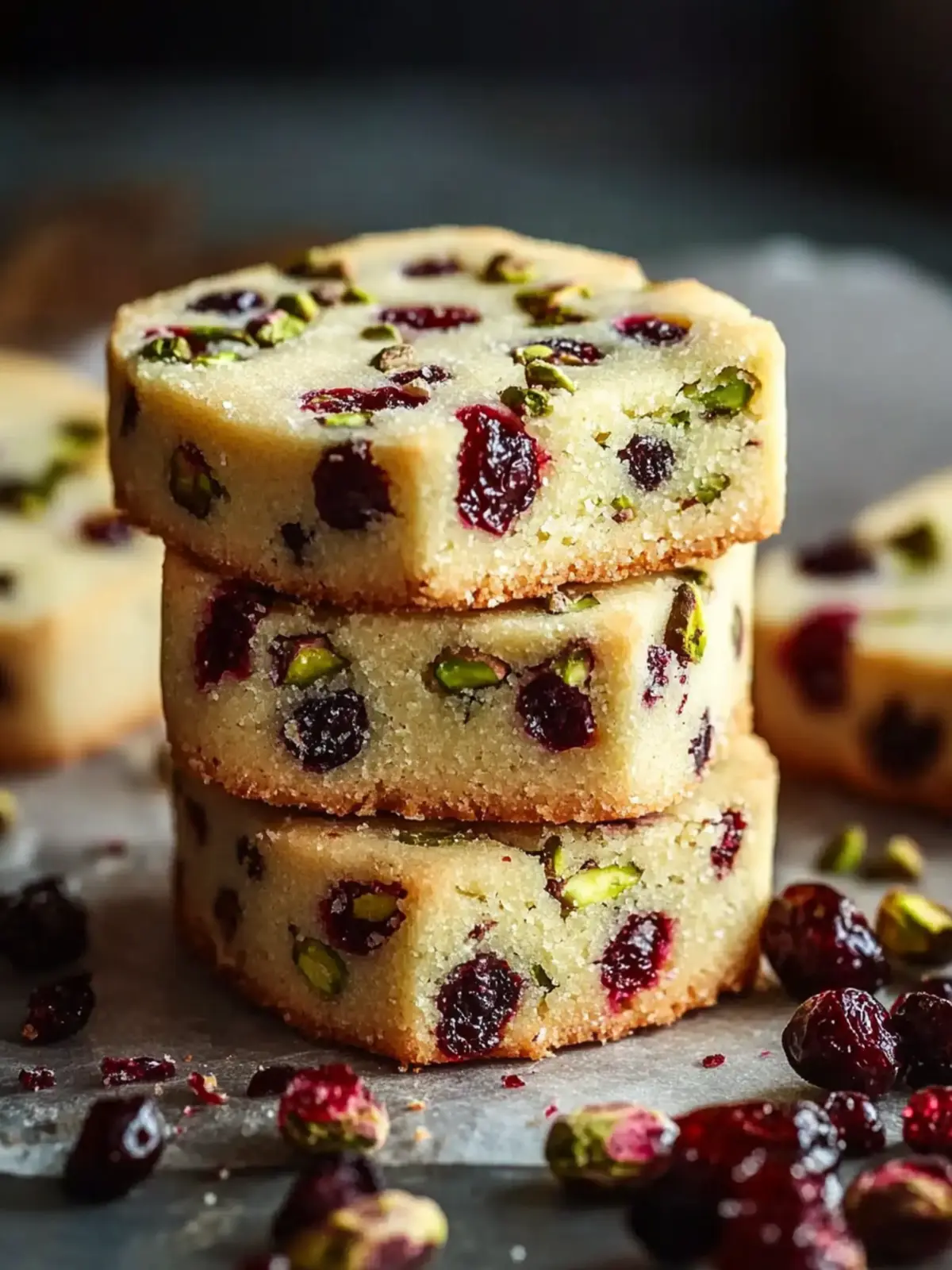 Cranberry Pistachio Shortbread Cookies for Quick Sweet Bliss 3 Cranberry Pistachio Shortbread Cookies