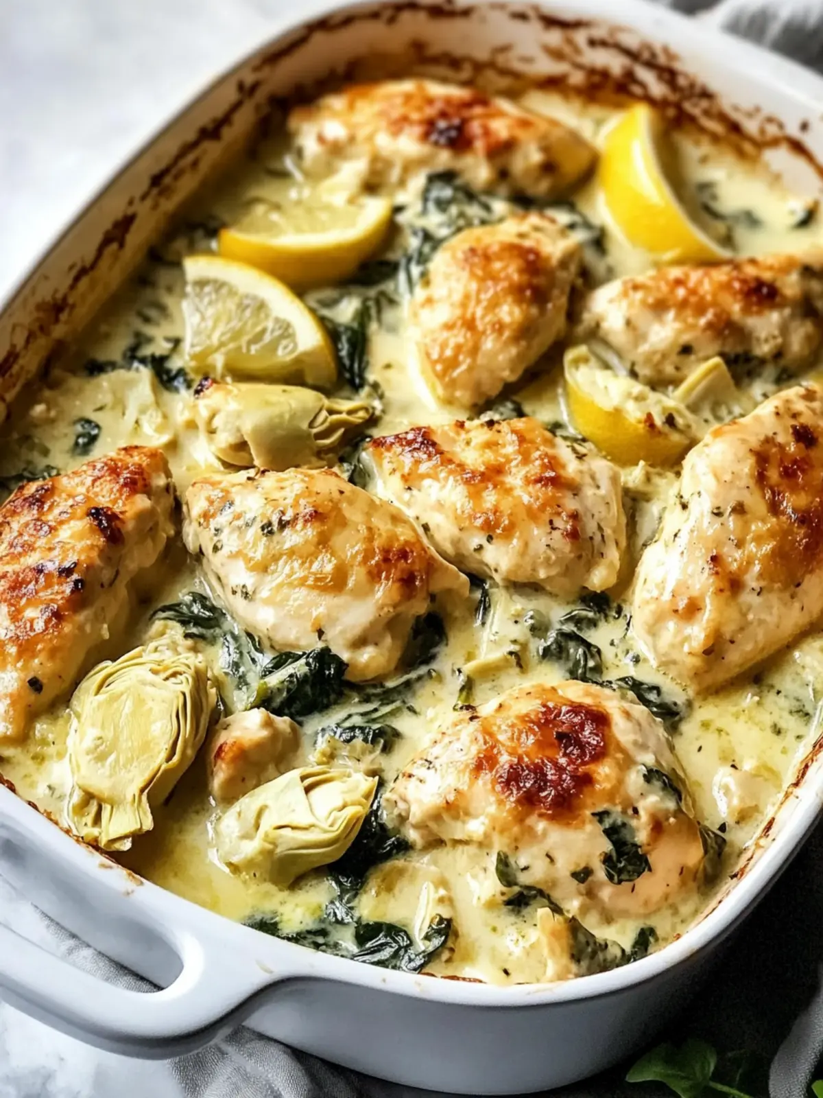 Creamy Lemon Spinach Artichoke Chicken Bake You'll Love Tonight 3 Creamy Lemon Spinach Artichoke Chicken Bake You’ll Love