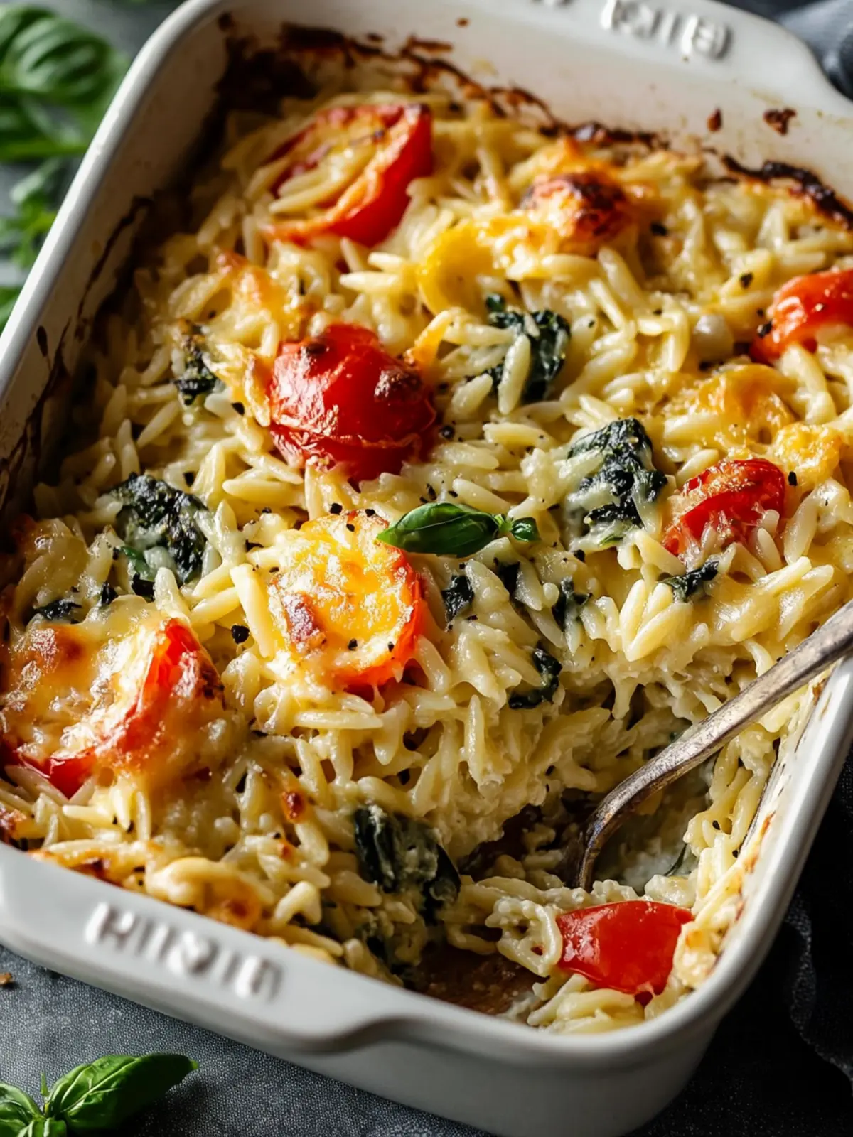 Cheesy Baked Orzo with Vegetables – Comfort in Every Bite 2 Cheesy Baked Orzo with Vegetables