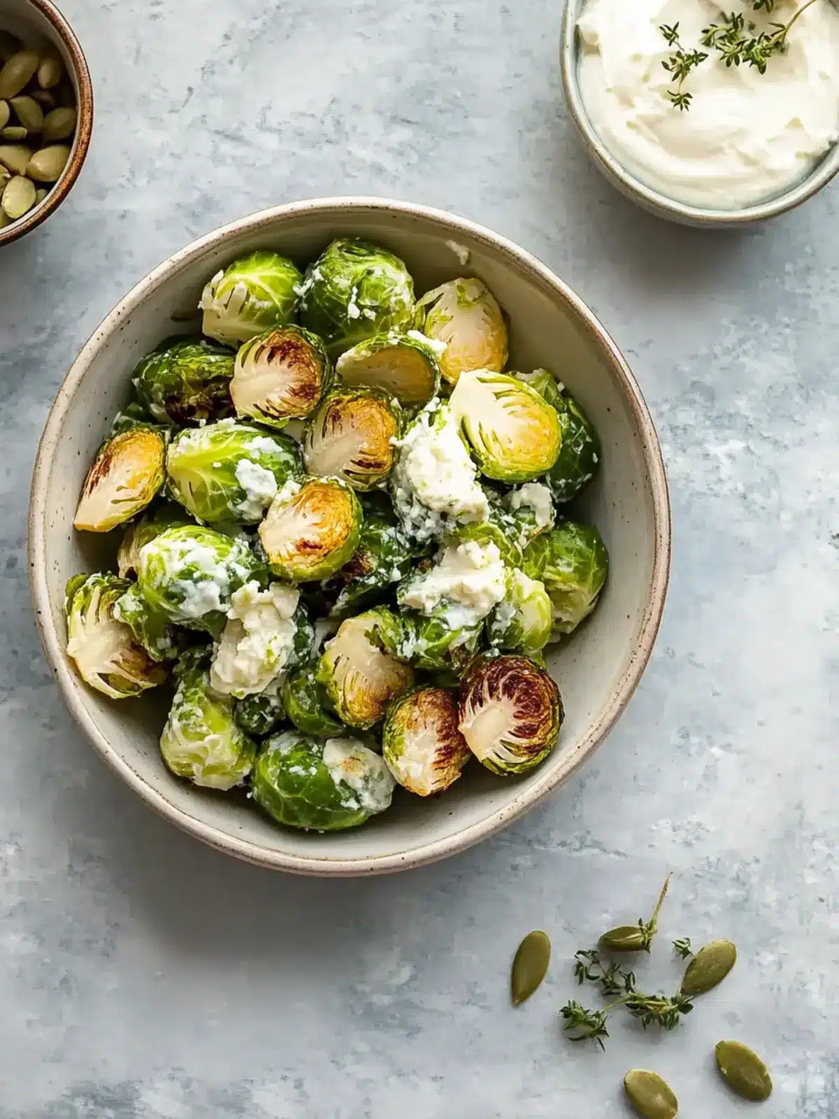 Crispy Brussels Sprouts with Boursin Cheese: A Flavor Explosion 4 Crispy Brussels Sprouts with Boursin Cheese